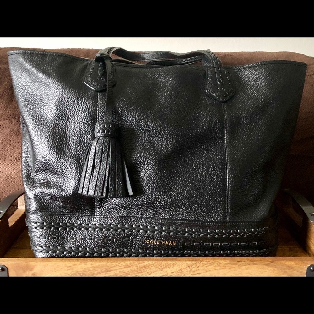 Cole Haan tote “black leather”